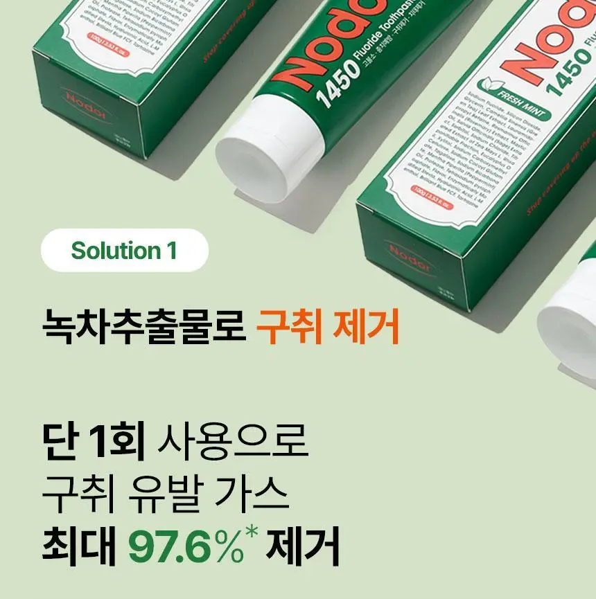[고불소] 노도르 1450 박하 치약 100g 상세페이지 8